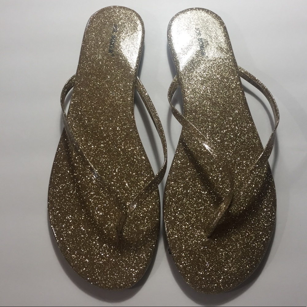 [Joe Boxer] gold shoes sandals flip flops 9/10!